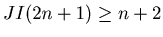 $ JI(2n+1) \geq n+2$