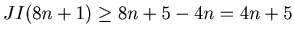 $ JI(8 n + 1) \geq 8n + 5 - 4n = 4n + 5$