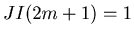 $ JI(2m+1) = 1$