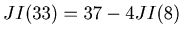 $ JI(33) = 37 - 4JI(8)$