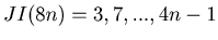 $ JI(8n) = 3, 7, ..., 4n-1$