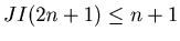 $ JI(2n+1) \leq n+1$