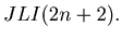 $ JLI(2n+2).$