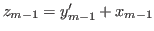 $ z_{m-1} = y^\prime _{m-1} + x_{m-1}$