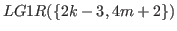 $ LG1R(\{2k-3,4m+2\})$