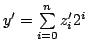 $ y^\prime = \sum\limits_{i = 0}^n {{z^\prime _i}} {2^i}$