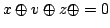 $ x \oplus v \oplus z \oplus =0$